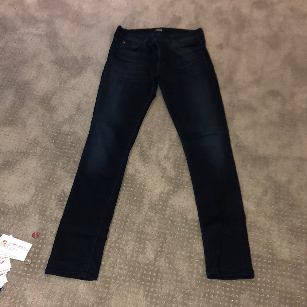 Hudson jeans shine mid rise skinny jean 26 dark